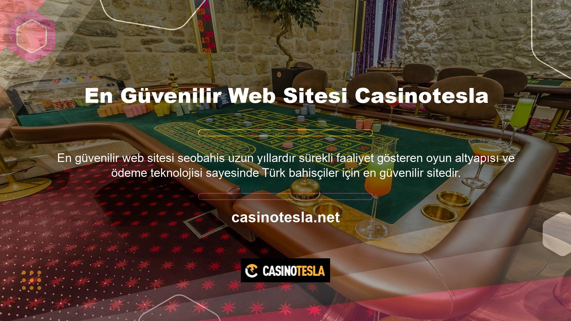 Güvenilir ve güvenilir bir oyun platformu olan Casinotesla Online Games, Türk oyun tutkunları arasında popülerlik kazanmıştır